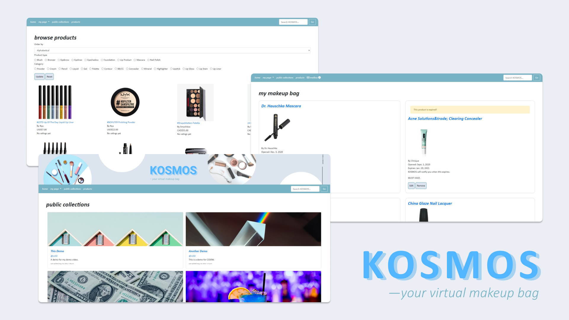 KOSMOS — your virtual makeup bag
